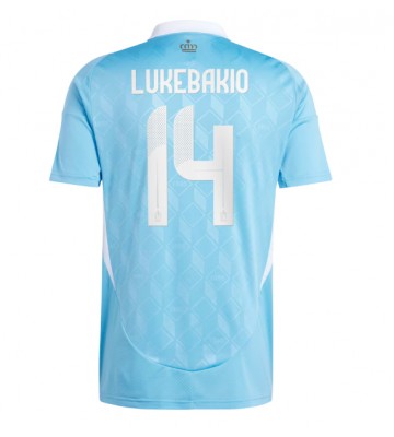 Belgium Dodi Lukebakio #14 Replica Away Stadium Shirt Euro 2024 Short Sleeve
